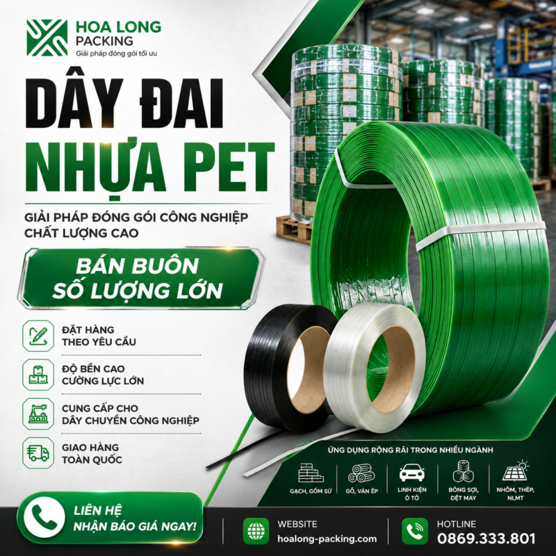Dây đai nhựa Pet Hoa Long Packing